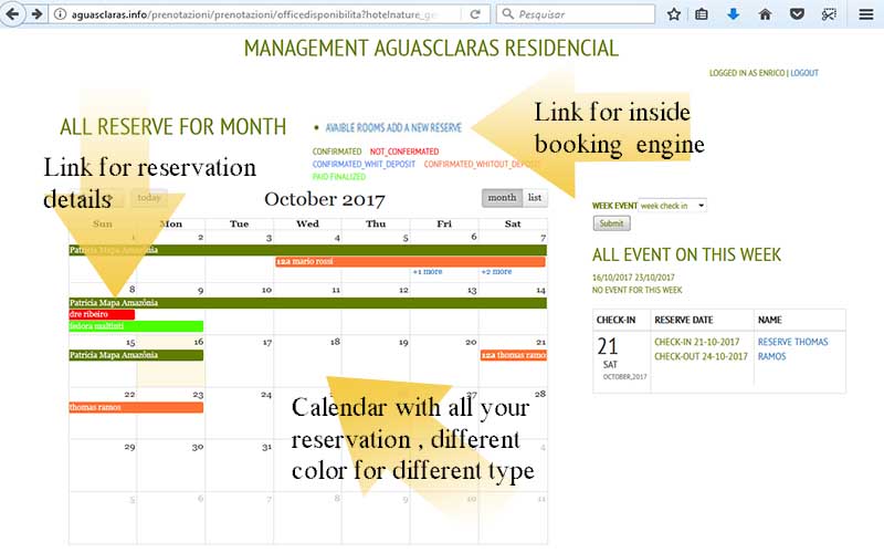 calendar reservation